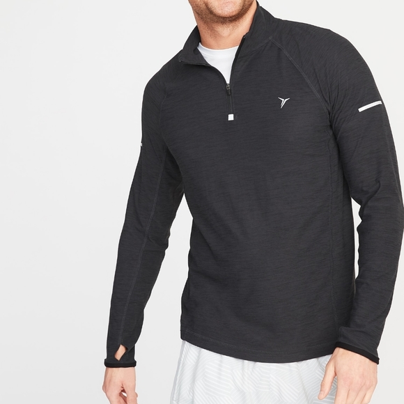 Old Navy Active Black 1/4 Zip Pullover - Large - Picture 4 of 7
